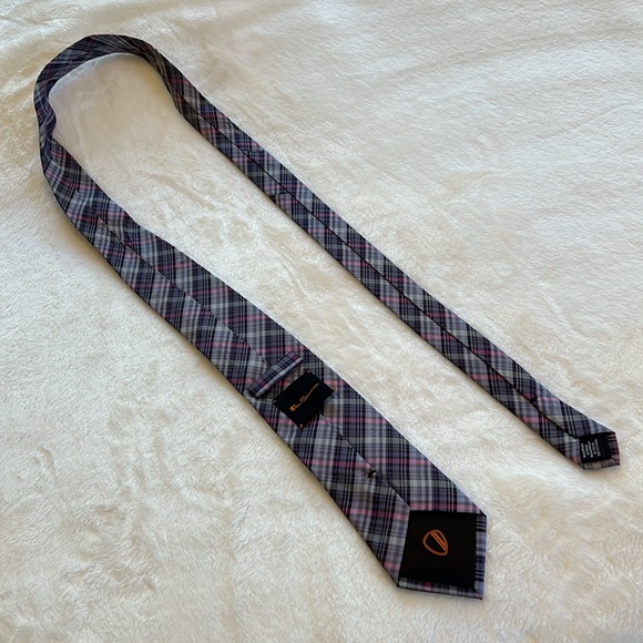 Ben Sherman Black Plaid Tie - Picture 7 of 7